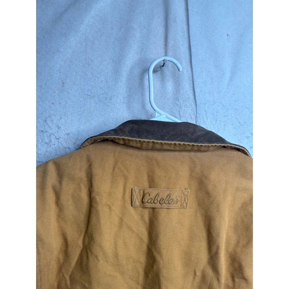Cabelas Outdoor Gear Mens Canvas Barn Coat Leather Trim Plaid Lined Tan Large